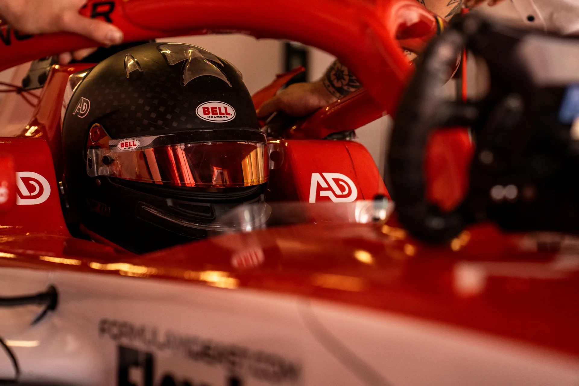 Arthur De Doncker's F4 car on track during a race weekend